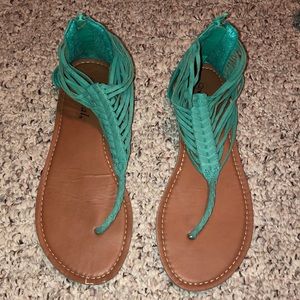 Teal sandals
